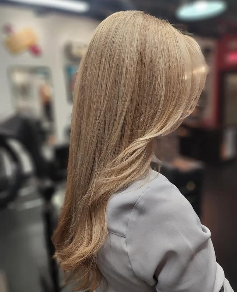 Long precision haircut by Heather Wahl